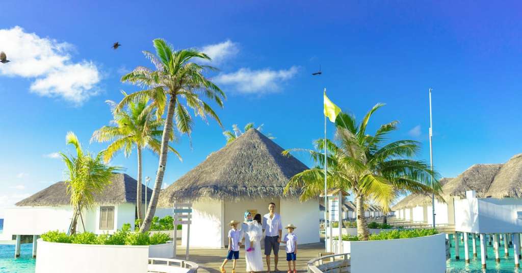 groene-palmbomen-en-witte-gazebo