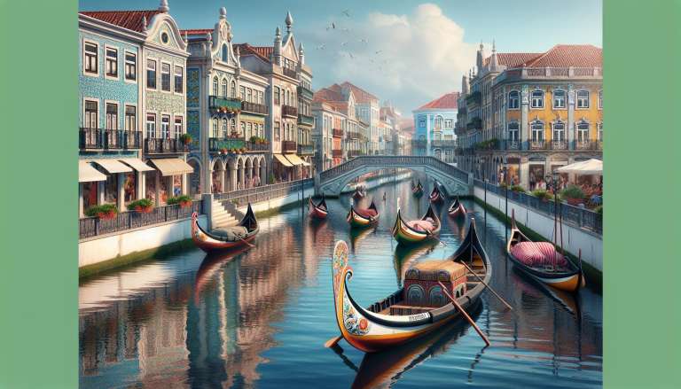 Gondels op kanaal in kleurrijke Europese stad.
