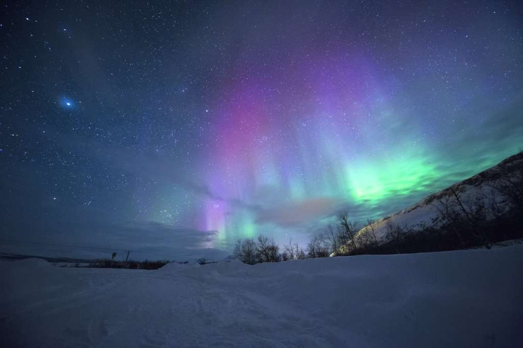 Noorderlicht boven Noorwegen